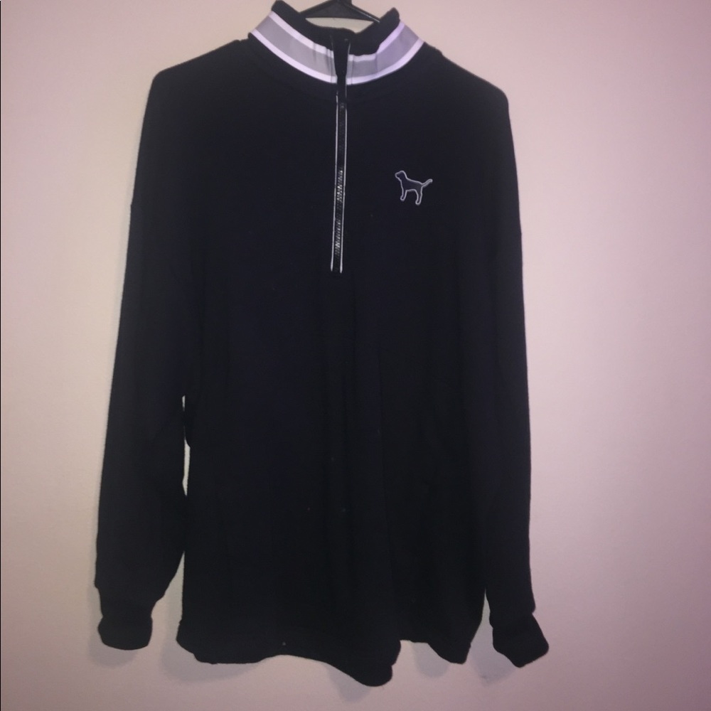 VS Pink Black Quarter Zip